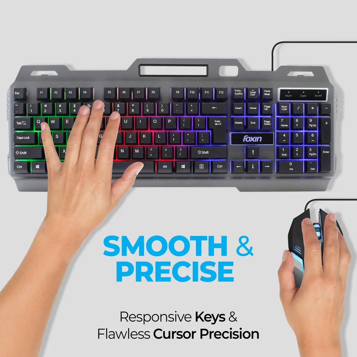 Foxin USB Gaming Keyboard Mouse Combo RGB (Thunder) view 4
